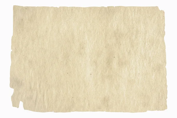 Χοντρό Παλιό Χαρτί Που Απομονώνονται Λευκό Φόντο — Φωτογραφία Αρχείου
