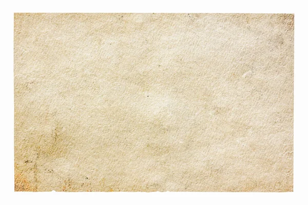 Vecchia Carta Grossolana Isolata Sfondo Bianco — Foto Stock
