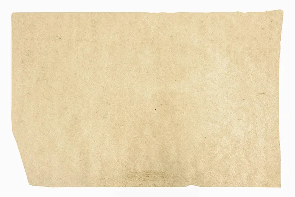 Papel Grueso Viejo Aislado Sobre Fondo Blanco — Foto de Stock