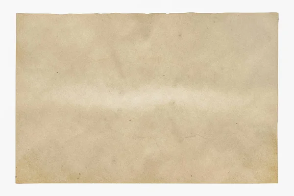 Grobes Altes Papier Isoliert Auf Weißem Hintergrund — Stockfoto