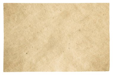 kırpma yolu olan beyaz arkaplanda izole edilmiş eski kağıt