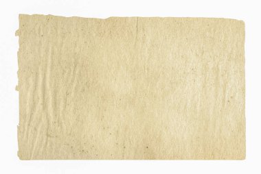 kırpma yolu olan beyaz arkaplanda izole edilmiş eski kağıt