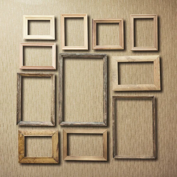 Old Photo Frames Retro Wallpaper — Stock Photo, Image