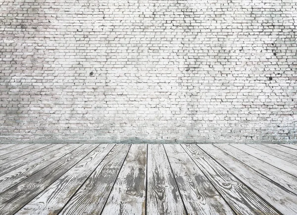 Old White Room Brick Wall Vintage Background — Stock Photo, Image