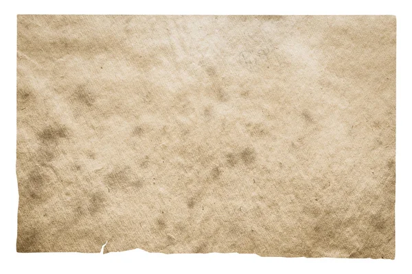 Oud Papier Geïsoleerd Witte Achtergrond Met Clipping Pad — Stockfoto