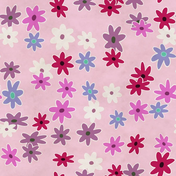 Egyszerű Virágok Motter Zökkenőmentes Háttér — Stock Fotó