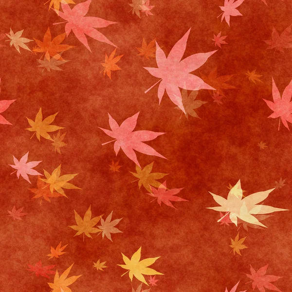 秋天的叶子 无缝隙背景图 — 图库照片