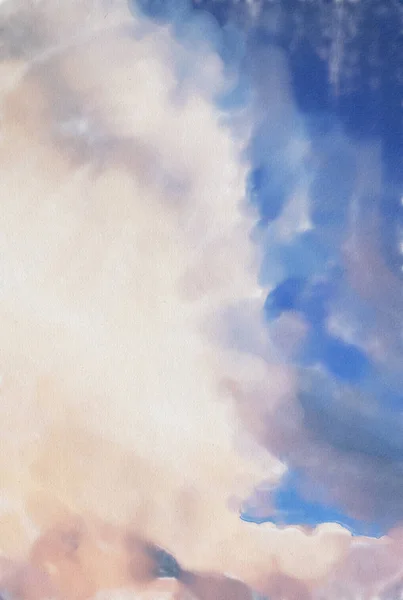 Acuarela Colorida Ilustración Fondo Del Cielo —  Fotos de Stock