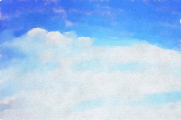 Ακουαρέλα Πολύχρωμη Απεικόνιση Ουρανός Φόντο — Φωτογραφία Αρχείου