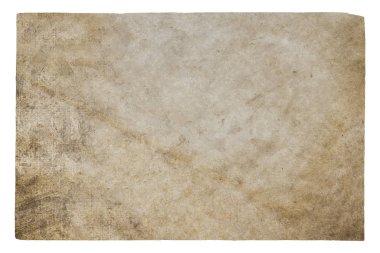 kırpma yolu olan beyaz arkaplanda izole edilmiş eski kağıt