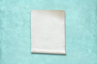 Duvardaki eski kağıt, nane mavisi arkaplan