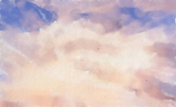 Akvarel Barevné Ilustrace Pozadí Oblohy — Stock fotografie