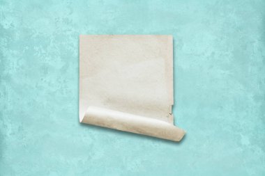 Duvardaki eski kağıt, nane mavisi arkaplan