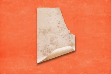 Kırmızı duvardaki eski kağıt, eski arkaplan