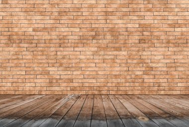 tuğla duvar ile Oda