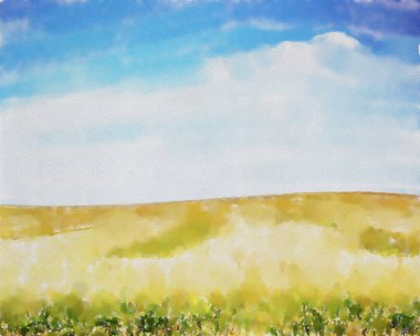 suluboya renkli illüstrasyon