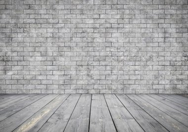 tuğla duvar ile Oda