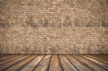 tuğla duvar ile Oda