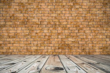 tuğla duvar ile Oda