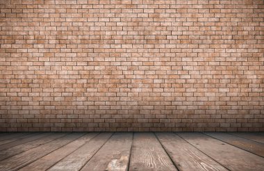 tuğla duvar ile Oda