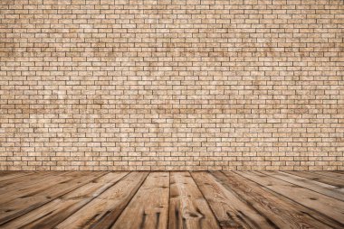 tuğla duvar ile Oda