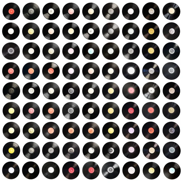 Conjunto de discos de vinilo, LP colección aislada — Foto de Stock