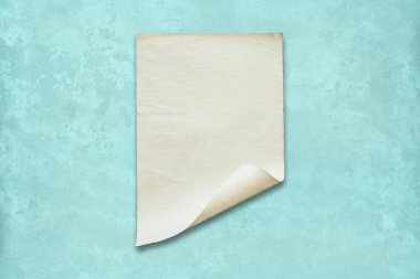 Duvardaki eski kağıt, nane mavisi arkaplan