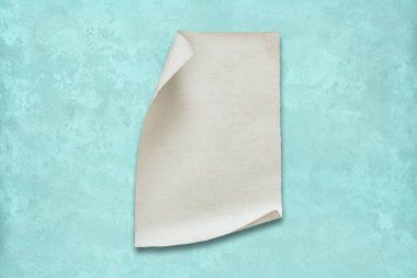 Duvardaki eski kağıt, nane mavisi arkaplan