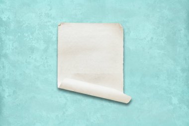 Duvardaki eski kağıt, nane mavisi arkaplan