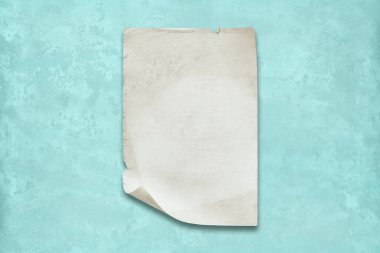 Duvardaki eski kağıt, nane mavisi arkaplan