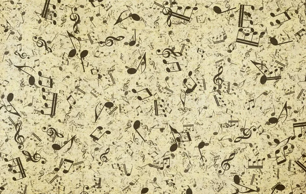 Grunge Fundo Musical Textura Papel Velha Notas Música — Fotografia de Stock