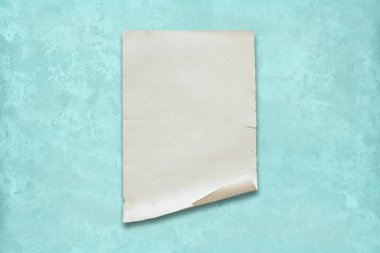 Duvardaki eski kağıt, nane mavisi arkaplan