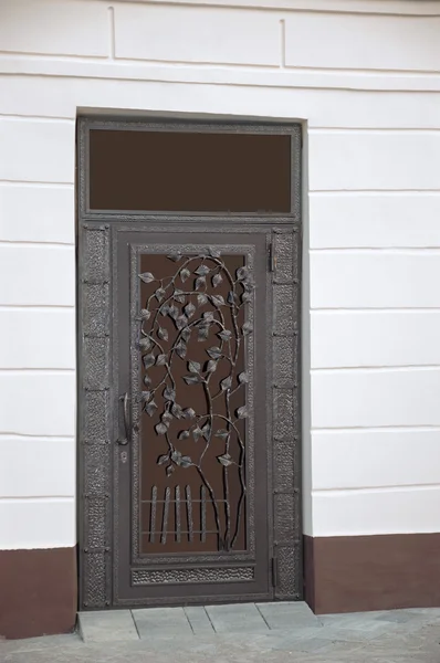 Entrada portas de metal — Fotografia de Stock