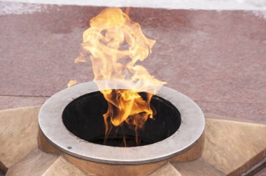 Yanan eternal flame yakın çekim
