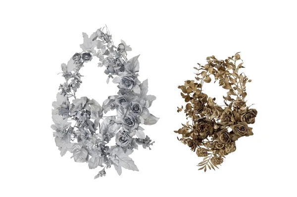 Blumen in Form von Kränzen aus Metall — Stockfoto