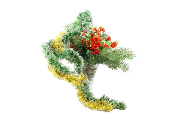 Fir-tree branches in a vase — Stock Photo, Image