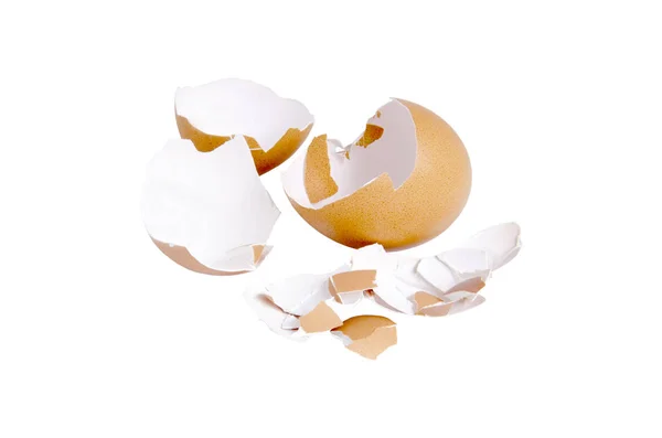 Gebroken spleet eierschaal — Stockfoto