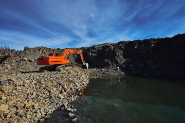 Turuncu kürek kazıcı