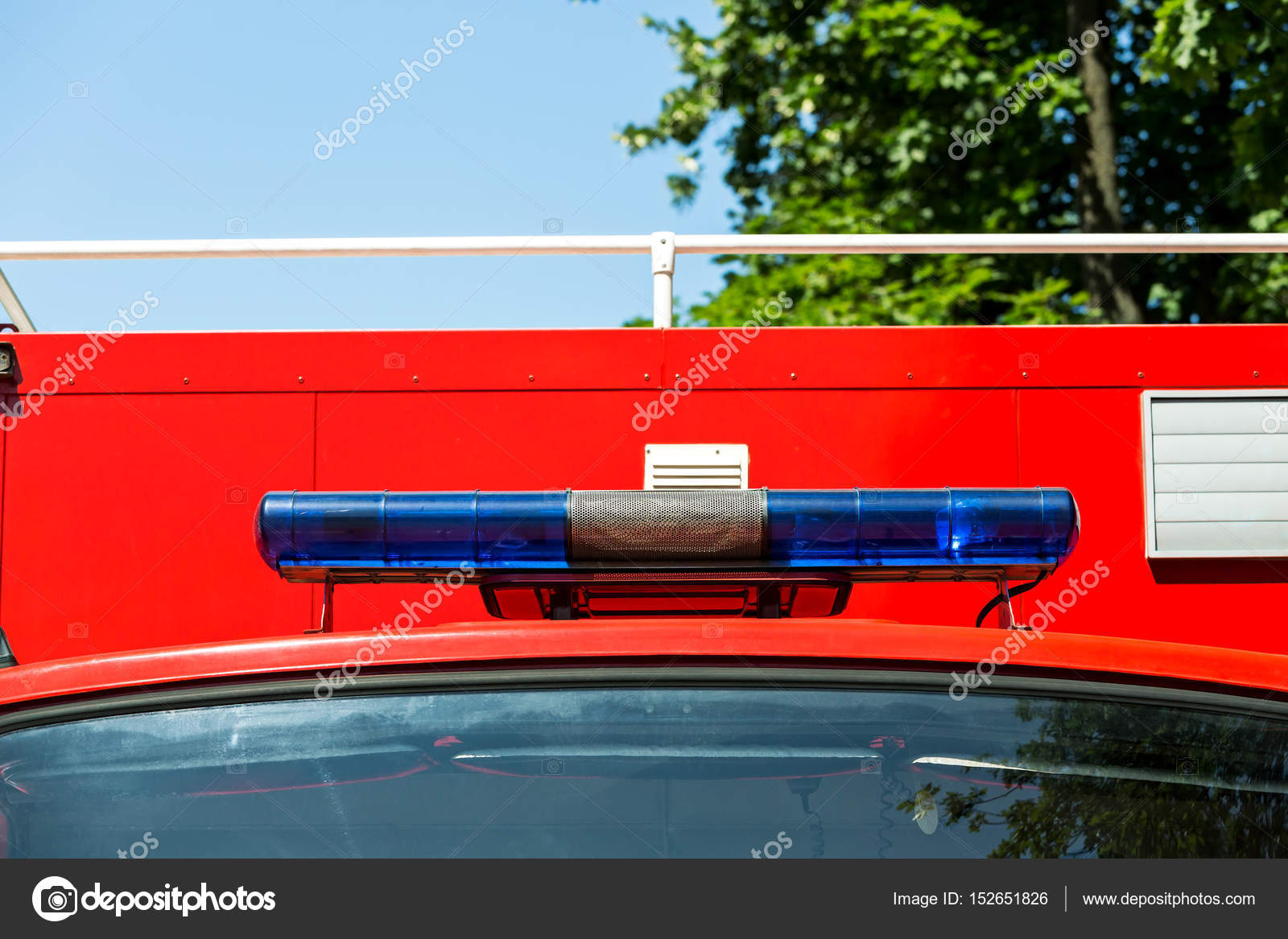 Blue Lights And Siren On A Fire Truck Stock Photo Mrtwister Blue Flashing Lights And Siren On A Fire Truck Photo By Mrtwister
