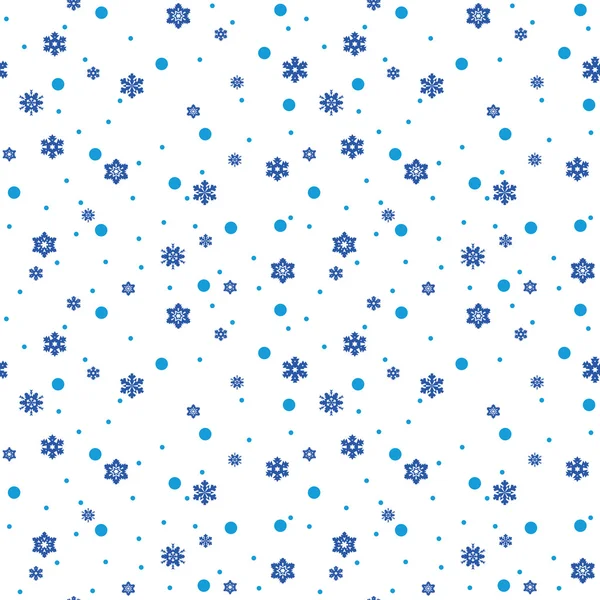 Sneeuwvlokken naadloze patroon — Stockvector