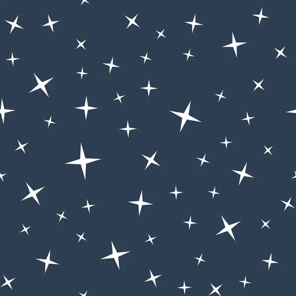 Yıldızlı gece gökyüzü pürüzsüz desen — Stok Vektör