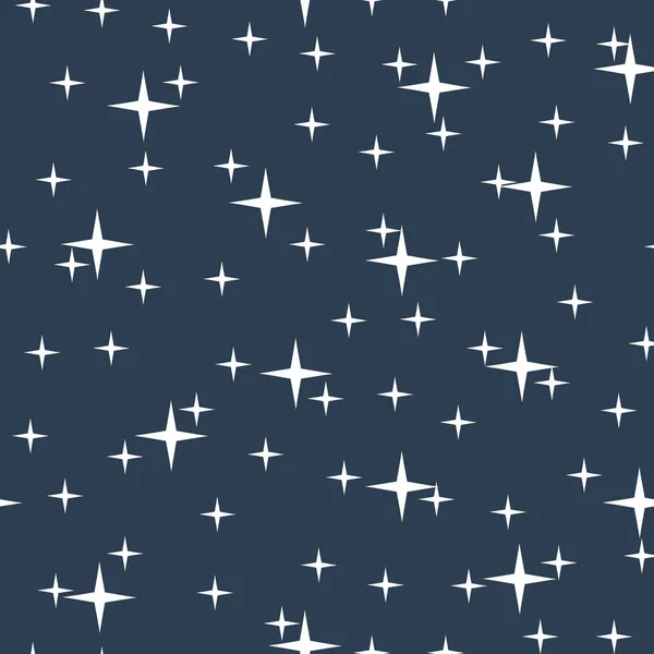 Estrelado noite céu sem costura padrão —  Vetores de Stock