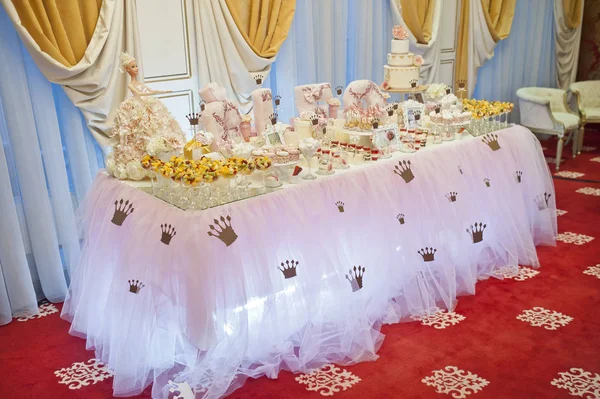 sweet wedding buffet table