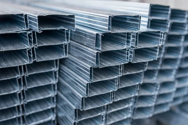 Warehouse of an aluminum profile — Stock Photo, Image