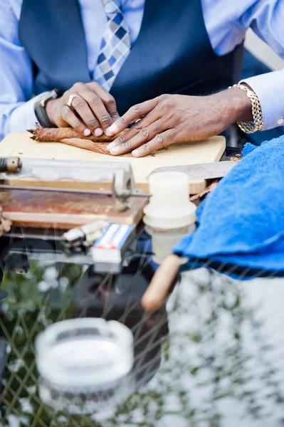 Handgemaakte sigaren — Stockfoto