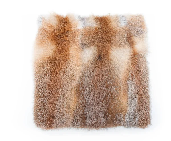 Fur carpet over white background — Stock Photo, Image