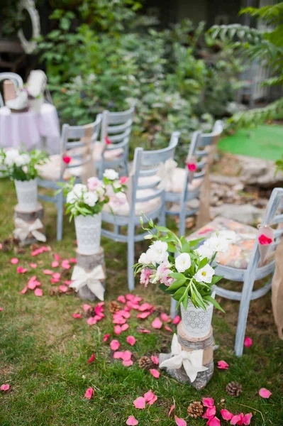 美しい結婚式の装飾、インテリア、テーブルの上 — ストック写真