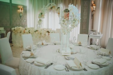 Düğün masa ve güzel sahne