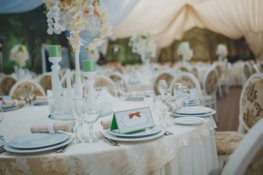 Düğün masa ve güzel sahne