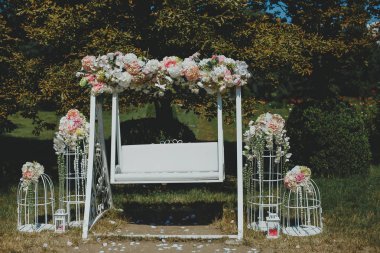 Düğün masa ve güzel sahne